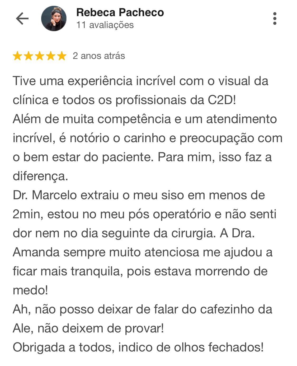 Avaliação de Rebeca Pacheco
